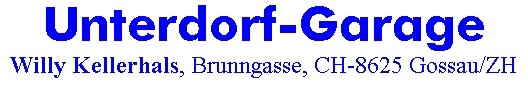 Unterdorf Garage Logo